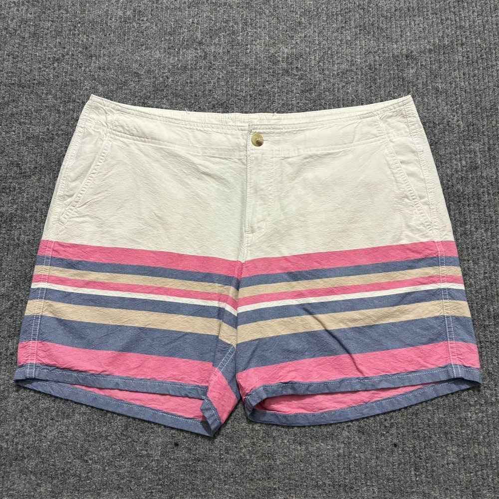 Columbia PFG Womens Shorts Size 15 Multicolor Striped Cotton Outdoor High Rise‎